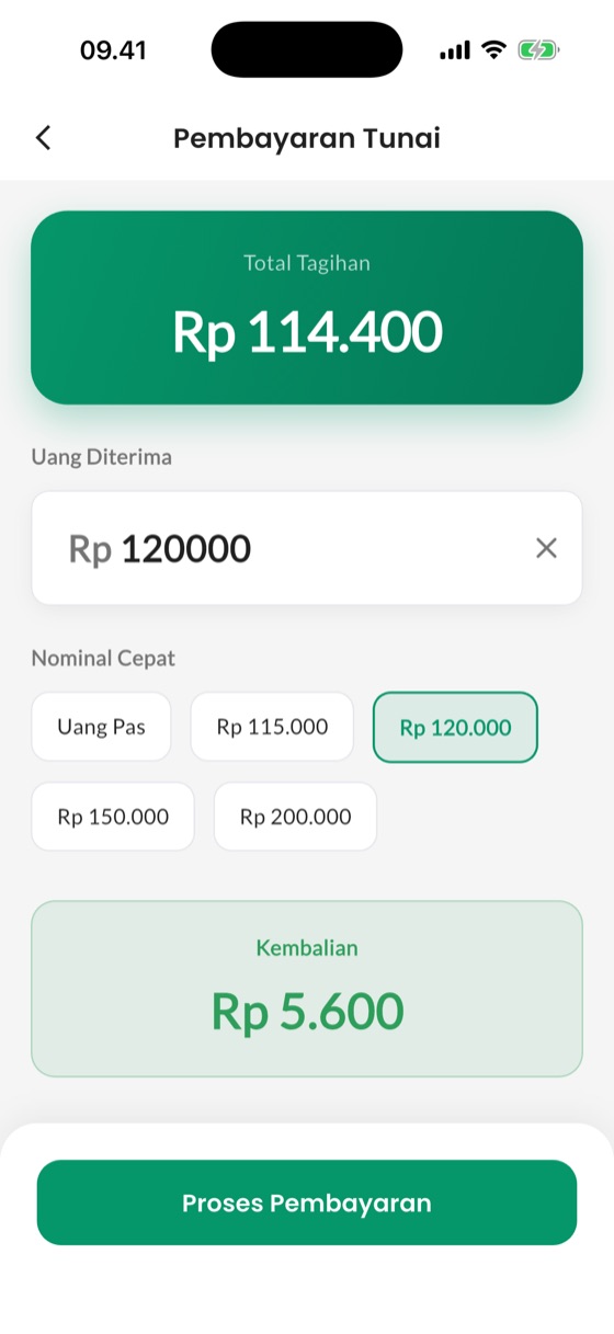 Aplikasi Berlaris di Android: pembayaran tunai